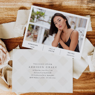 Minimalist Photo Graduation Announcement & Invite