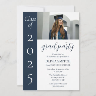 Minimalist Photo Graduation Invitation