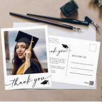 Minimalist Photo Graduation Thank You
