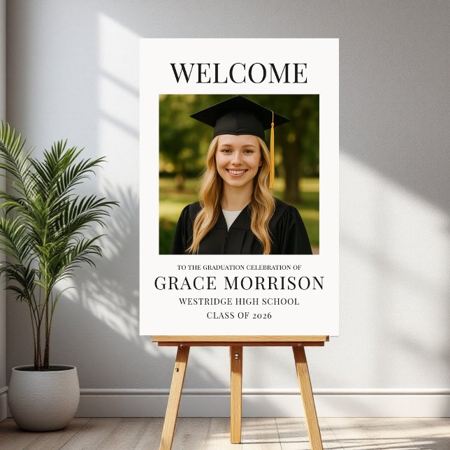 Minimalist Photo Graduation Welcome Sign (Creator Uploaded)