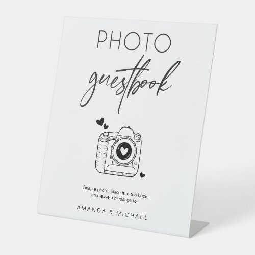 Minimalist Photo Guest Book Camera Sign