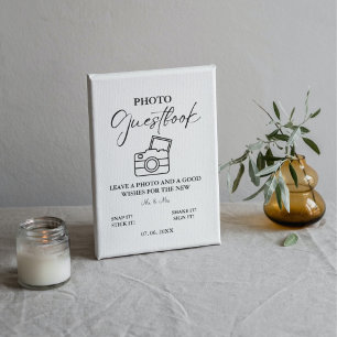 Minimalist Photo guestbook weeding photo sign