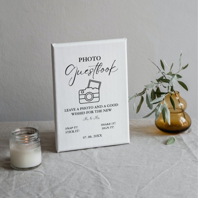 Minimalist Photo guestbook weeding photo sign (Creator Uploaded)