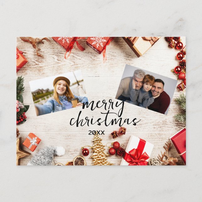 Minimalist Photo Holiday Cards - Customizable! (Front)