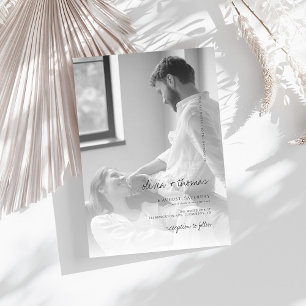 Minimalist Photo Intimate Wedding Invitation