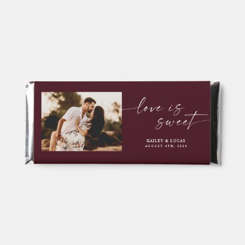 Minimalist Photo Love Is Sweet Wedding Hershey Bar