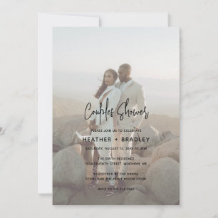 Minimalist Photo Modern Couples Shower Invitation
