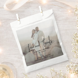 Minimalist Photo Modern Wedding Favor Bag
