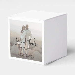 Minimalist Photo Modern Wedding Favor Boxes