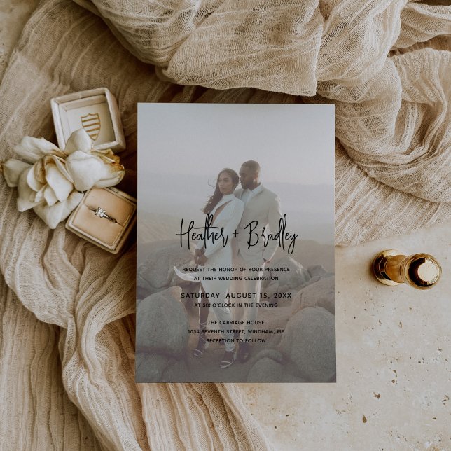 Minimalist Photo Modern Wedding Invitation (Creator Uploaded)