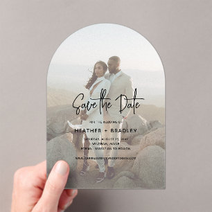 Minimalist Photo Modern Wedding Save the Date