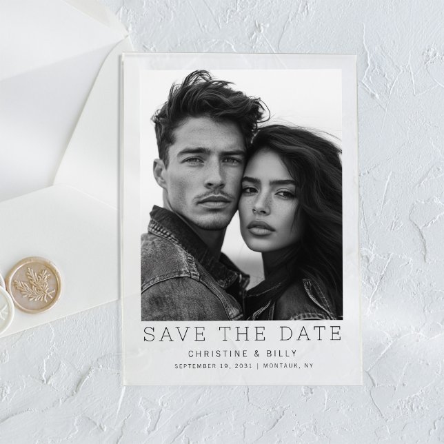 Minimalist Photo Modern Wedding Save the Date (Creator Uploaded)