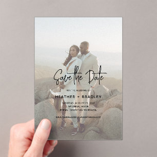 Minimalist Photo Modern Wedding Save the Date