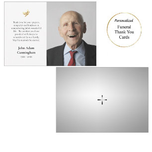 Minimalist Photo Orthodox Christian Memorial Thank You Card