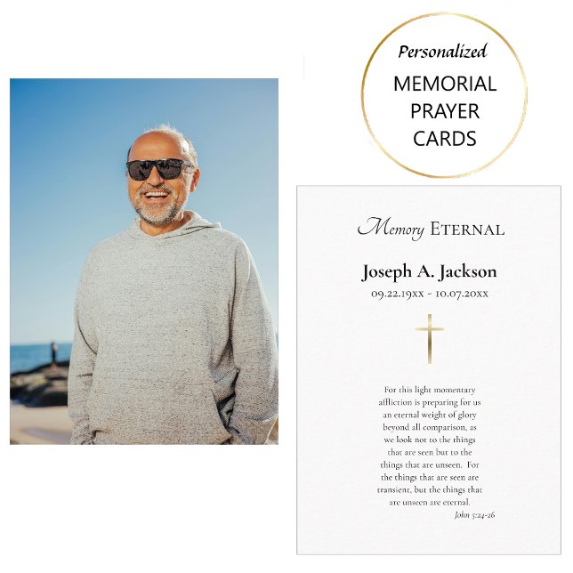 Minimalist Photo Orthodox Funeral Prayer Card      (Creator Uploaded)