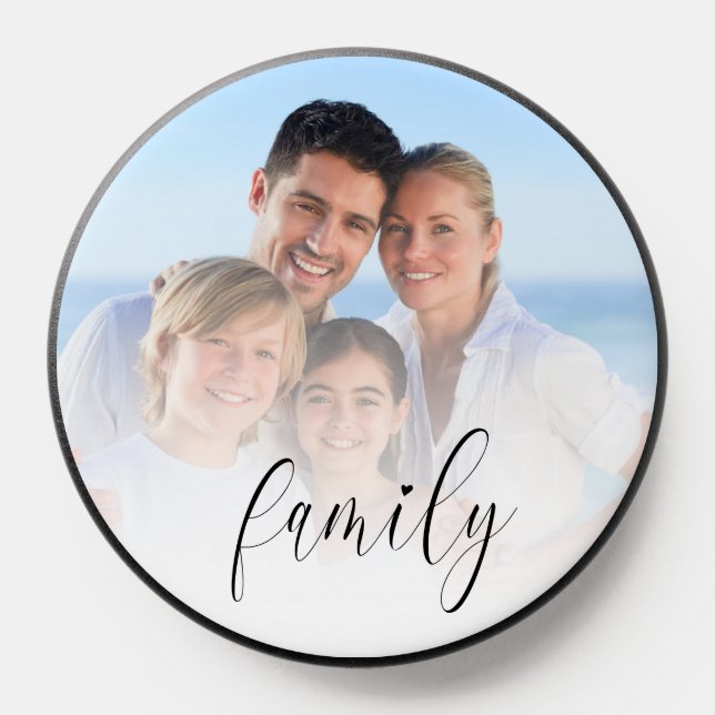 Minimalist Photo Overlay Family Script PopSocket (Popsocket)