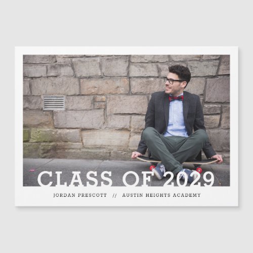 Minimalist Photo Overlay Graduation Announcement