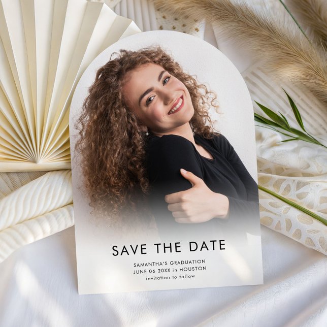 Minimalist Photo Overlay Graduation Save The Date (Creator Uploaded)