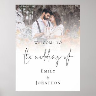 Minimalist Photo Overlay Welcome to Wedding Poster