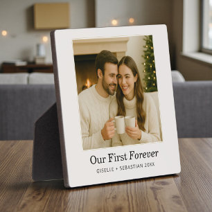 Minimalist Photo Personalized Text Keepsake Plaque