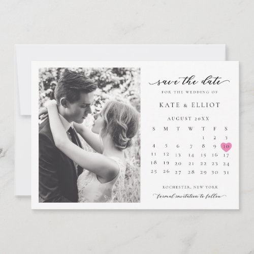 Minimalist Photo QR Code Save The Date Calendar Invitation