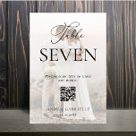 Minimalist Photo & QR Code Wedding Menu Table Number<br><div class="desc">Celebrate your wedding with this elegant, minimalist table card, featuring elegant calligraphy, custom text, photo and QR Code of your choice. Easily add your own details by clicking on the "personalize" option. 🌸 PLEASE NOTE: The size of this card is 3.5" x 5". If you’d like a larger size, please...</div>
