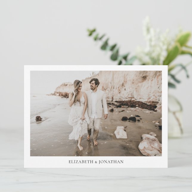 Minimalist Photo Save the Date (Standing Front)