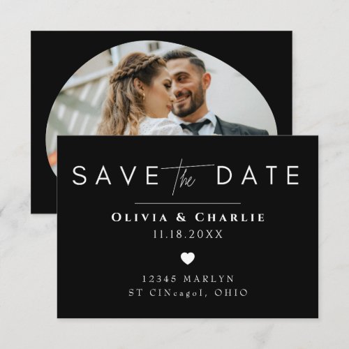 Minimalist Photo Save the Date Card