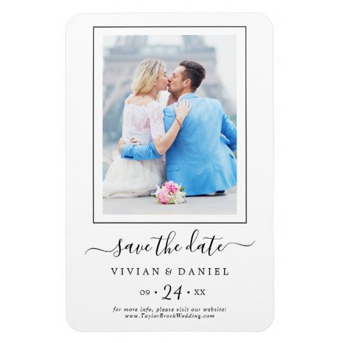 Minimalist Photo Save the Date Magnet