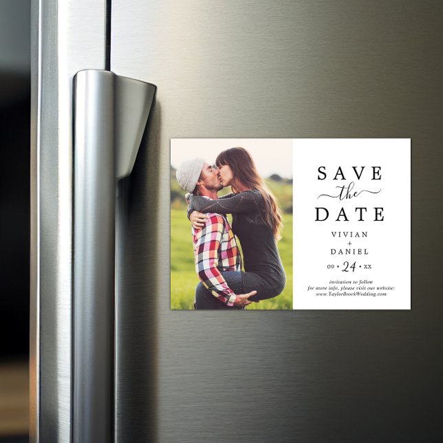 Minimalist Photo Save the Date Magnetic Invitation (Creator Uploaded)