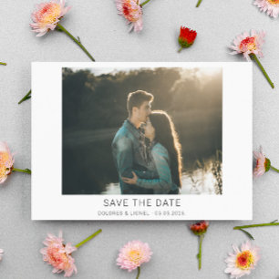 Minimalist Photo Save the Date Postcard