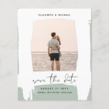 Minimalist PHOTO Save The Dates - Simple BUDGET