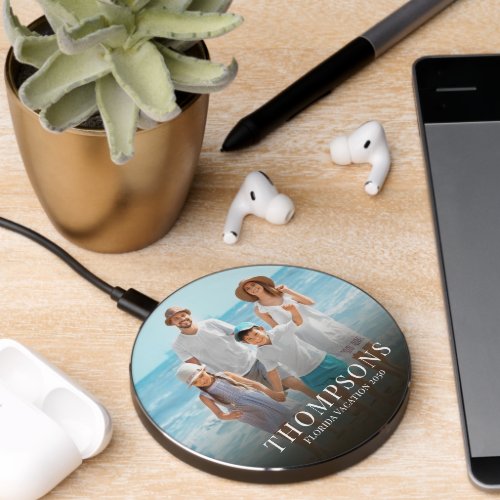 Minimalist Photo Simple Minimal Family Picture  Wireless Charger