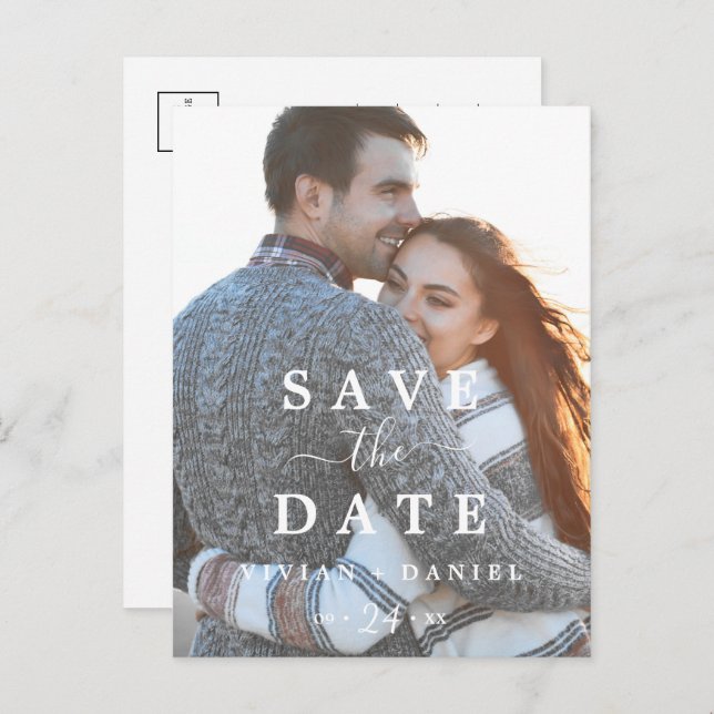 Minimalist Photo Template Save the Date (Front/Back)