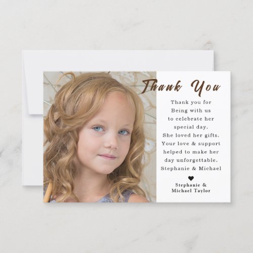 Minimalist Photo Thank You Card