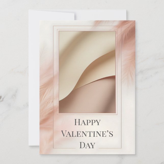 Minimalist Photo Valentine Card (Front)