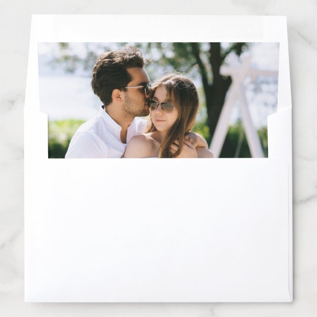 Minimalist Photo Wedding Envelope Liner (In Envelope)