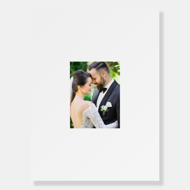 Minimalist Photo Wedding Guest Signing Board (Front)