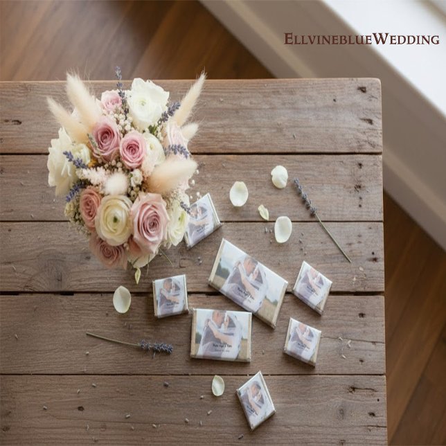 Minimalist Photo Wedding  Hershey Bar Favors (Creator Uploaded)