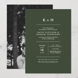 Minimalist Photo Wedding Invitation