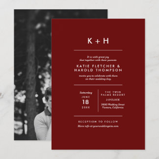 Minimalist Photo Wedding Invitation