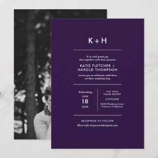 Minimalist Photo Wedding Invitation