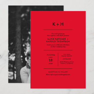 Minimalist Photo Wedding Invitation