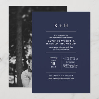 Minimalist Photo Wedding Invitation
