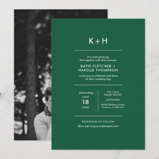 Minimalist Photo Wedding Invitation