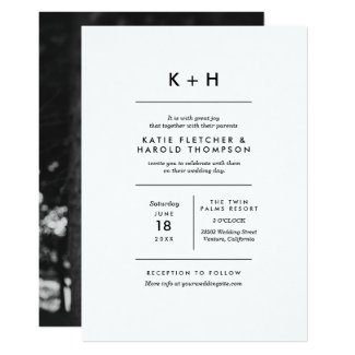 Minimalist Photo Wedding Invitation