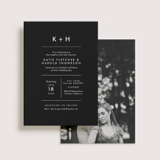 Minimalist Photo Wedding Invitation