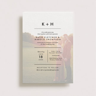 Minimalist Photo Wedding Invitation