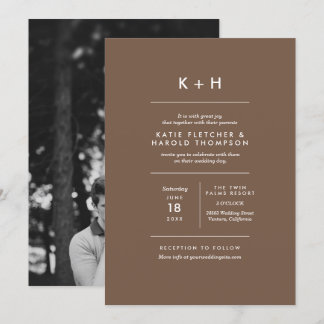 Minimalist Photo Wedding Invitation