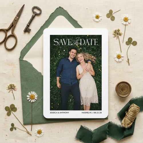 Minimalist Photo Wedding Save the Date
